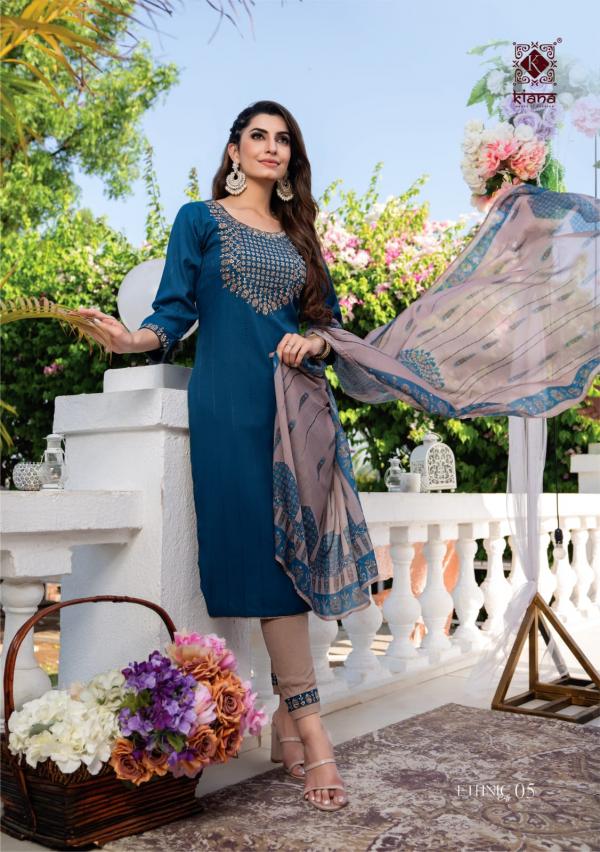 Kiana Ethnic city Viscose Embroidery Designer Readymade Suit